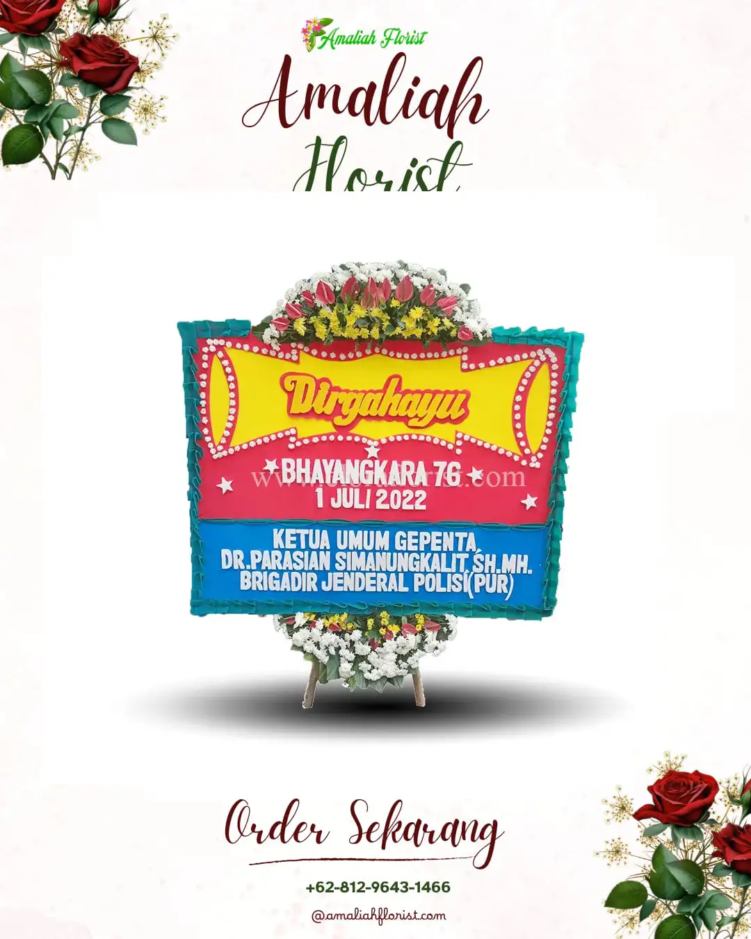 Papan Bunga HUT Ulang Tahun Bubakan